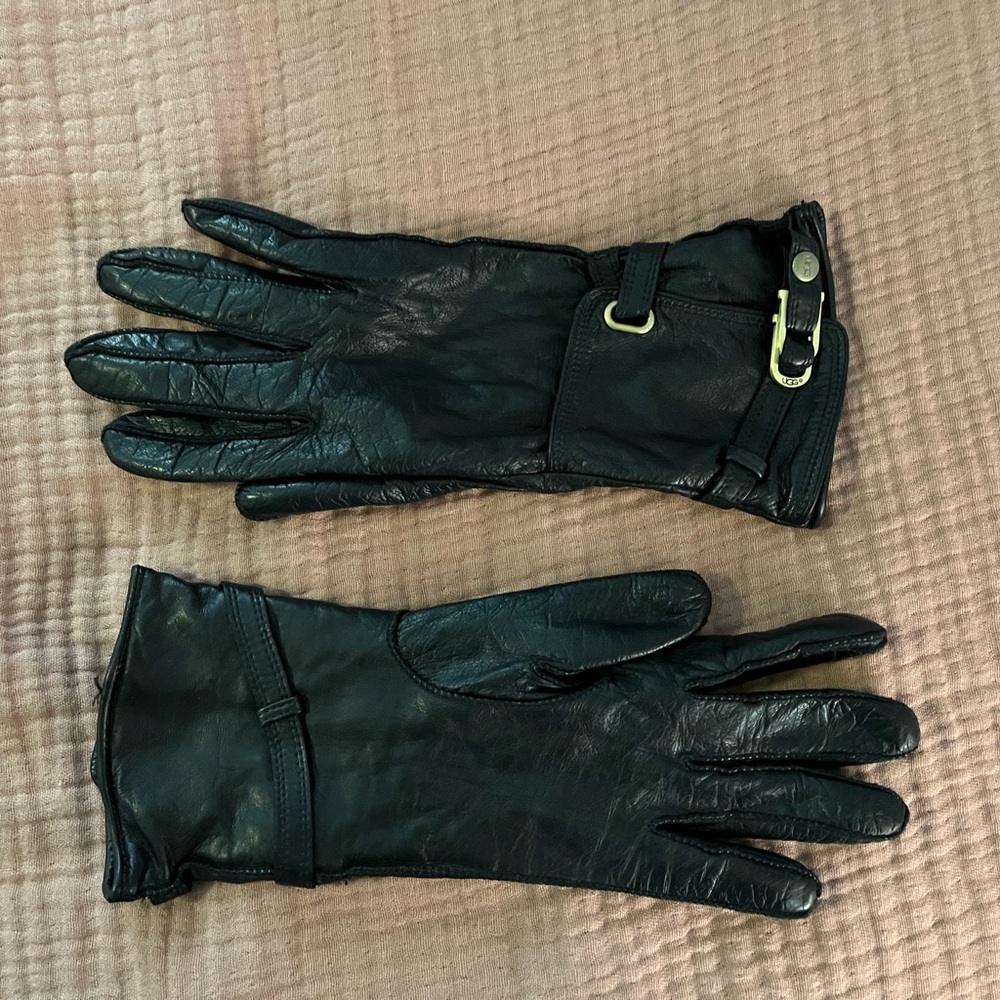 Ugg leather gloves with cashmere lining